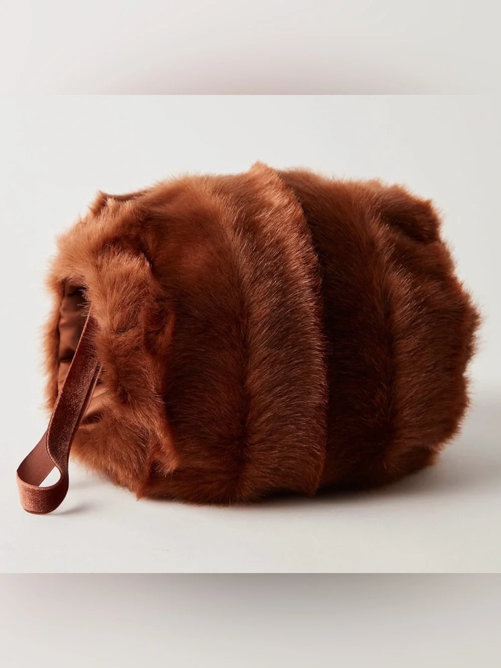 NWT! Rare Free People x Anna Sui Faux Fur Muff Caramel Brown